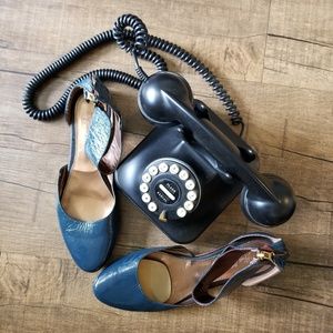 Matt Bernson Blue & Gold Sandals 9.5